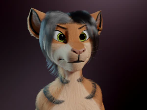 John Anthro Tiger 3D Model