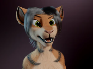 John Anthro Tiger 3D Model