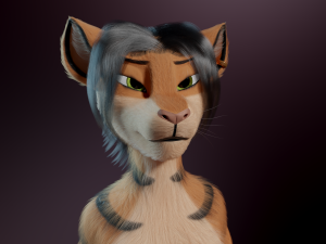 John Anthro Tiger 3D मॉडल