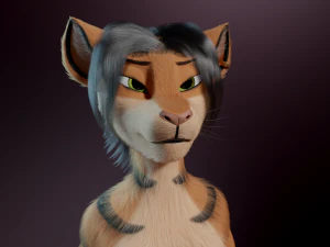 John Anthro Tiger 3D Model