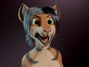 John Anthro Tiger 3D Model