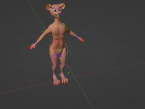 John Anthro Tiger 3D Model