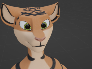 John Anthro Tiger 3D मॉडल