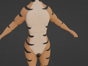 John Anthro Tiger 3D Model