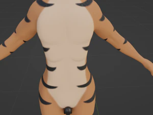 John Anthro Tiger 3D Model