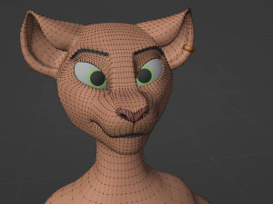 John Anthro Tiger 3D Model