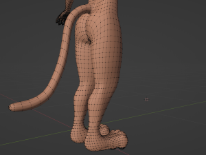 John Anthro Tiger 3D मॉडल
