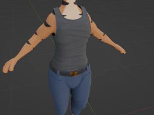 John Anthro Tiger 3D Model