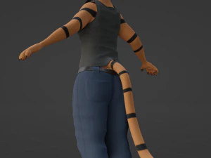 John Anthro Tiger 3D Model