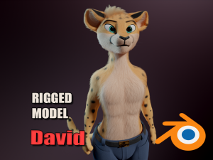 David Anthro Cheetah Modelo 3D