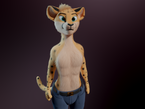 David Anthro Cheetah 3D मॉडल