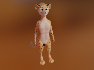 David Anthro Cheetah 3D मॉडल