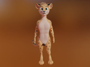 David Anthro Cheetah 3D मॉडल