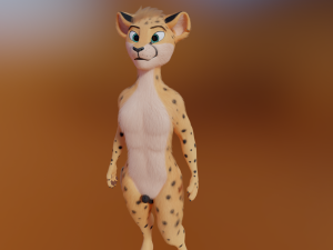 David Anthro Cheetah 3D मॉडल