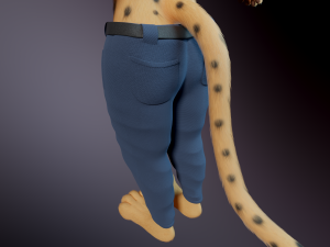 David Anthro Cheetah 3D मॉडल