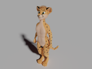 David Anthro Cheetah 3D मॉडल