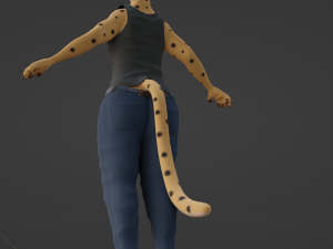 David Anthro Cheetah 3D मॉडल