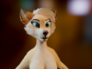 Yashley Anthro Fox Modèle 3D