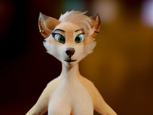 Yashley Anthro Fox 3D Model