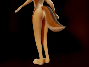 Yashley Anthro Fox 3D Model