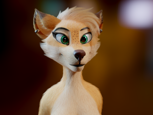 Yashley Anthro Fox Modèle 3D