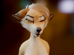 Yashley Anthro Fox Modèle 3D