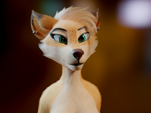 Yashley Anthro Fox Modèle 3D