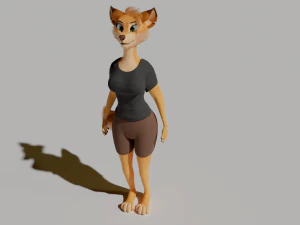 Yashley Anthro Fox 3D Model