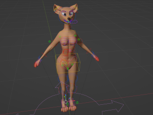 Yashley Anthro Fox Modèle 3D