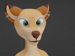 Yashley Anthro Fox Modèle 3D