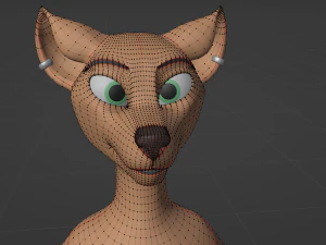 Yashley Anthro Fox 3D Model