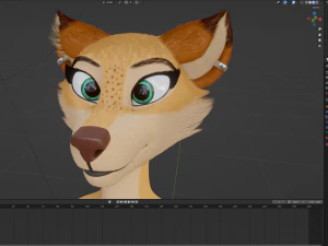 Yashley Anthro Fox 3D Model