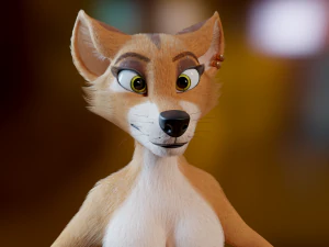 Yelena Anthro Dingo 3D Model