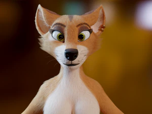 Yelena Anthro Dingo 3D Model