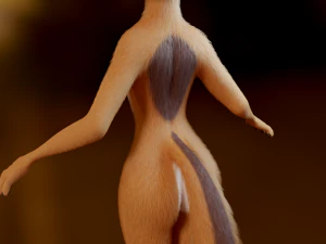 Yelena Anthro Dingo 3D Model