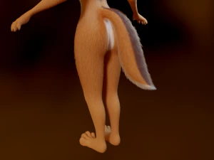 Yelena Anthro Dingo 3D Model