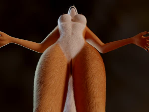 Yelena Anthro Dingo 3D Model