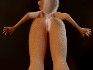 Yelena Anthro Dingo 3D Model