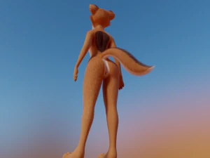 Yelena Anthro Dingo 3D Model