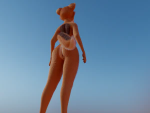 Yelena Anthro Dingo 3D Model