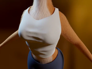 Yelena Anthro Dingo 3D Model