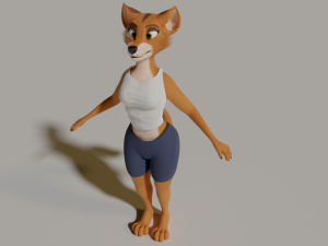 Yelena Anthro Dingo Model 3D