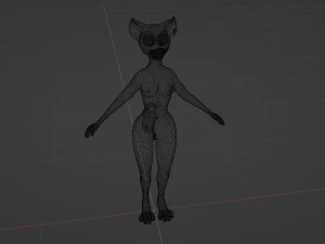 Yelena Anthro Dingo 3D Model