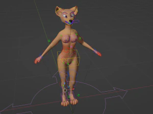 Yelena Anthro Dingo 3D Model