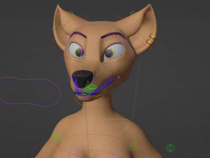 Yelena Anthro Dingo 3D Model