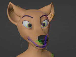 Yelena Anthro Dingo 3D Model