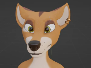 Yelena Anthro Dingo 3D Model