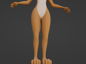 Yelena Anthro Dingo Model 3D