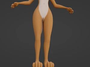 Yelena Anthro Dingo 3D Model