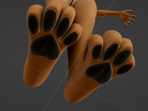 Yelena Anthro Dingo Model 3D